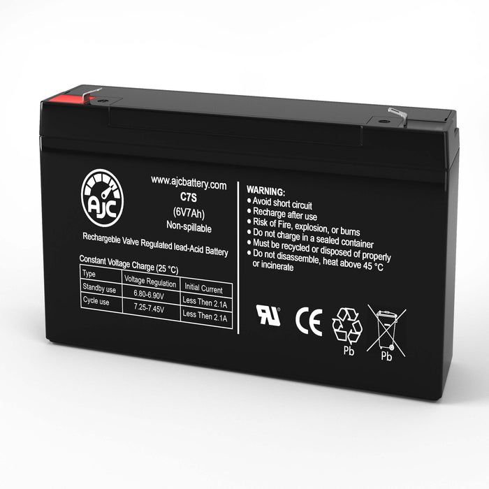 AJC Battery Compatible with APC SmartUPS SC450RM1U 6V 7Ah UPS Battery
