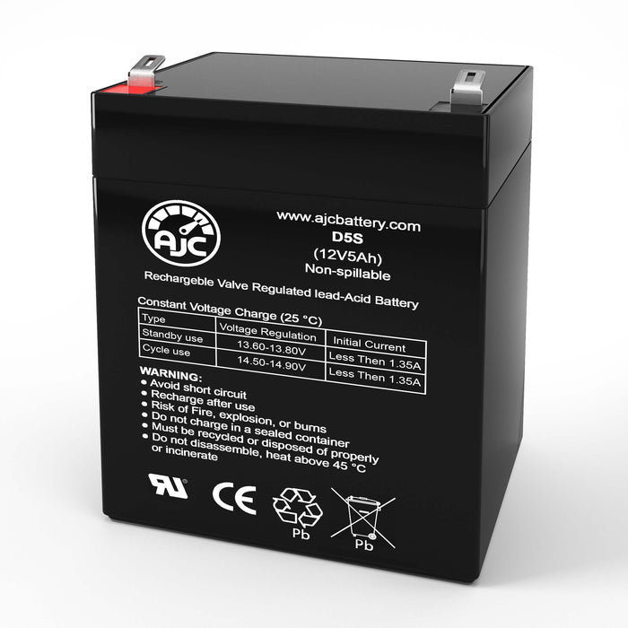 AJC Battery Compatible with APC APC SRT5KRMXLIM 12V 5Ah UPS Battery