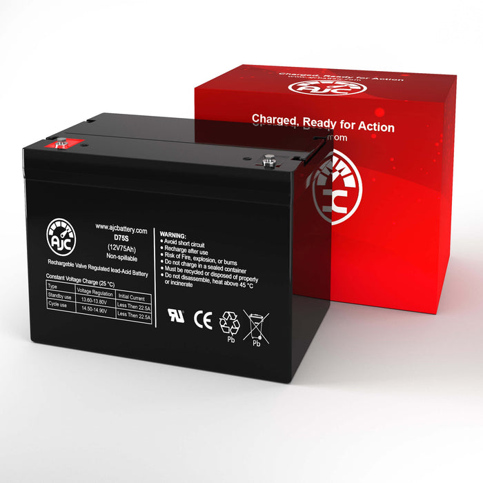 AJC Battery Compatible with Quickie P320 12V 75Ah Mobility Scooter Battery