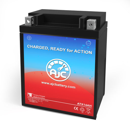 AJC 14AH-BS Powersports Replacement Battery