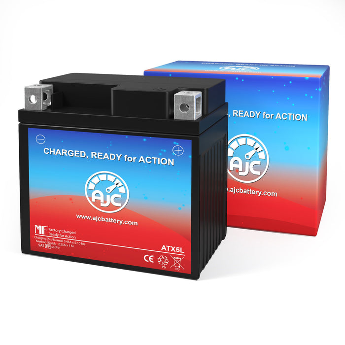 AJC Battery Compatible with E-Ton Beamer R2 49CC Scooter and Moped Battery (2007-2008)