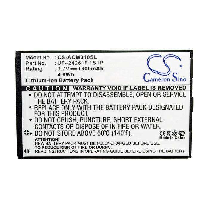 Acer Allegro M310 W4 PDA Replacement Battery