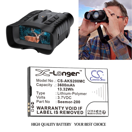 Akaso Seemor 200,Seemor-200 Camera Replacement Battery