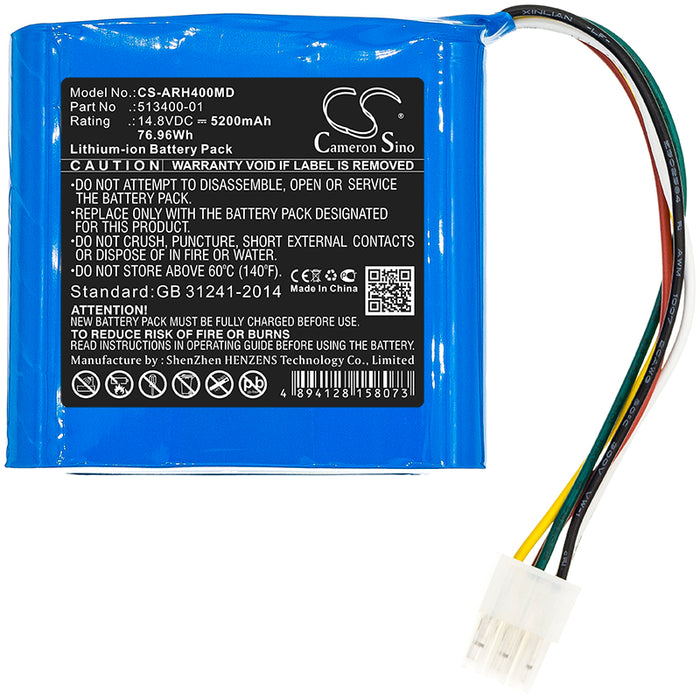 Arjo Flowtron ACS800 5200mAh Medical Replacement Battery