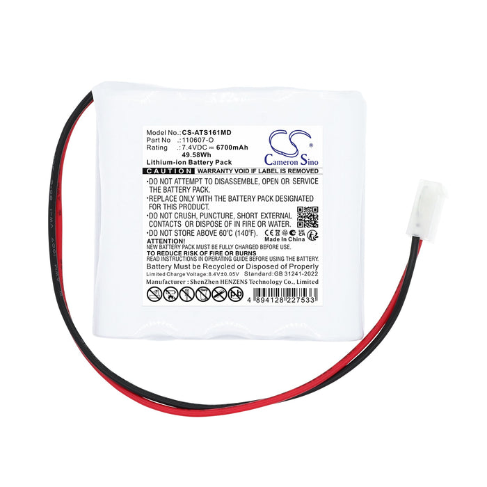 Atmos Suctions Pump A161 Suctions Pump A261 Suctions Pump C161 Suctions Pump C261 Medical Replacement Battery