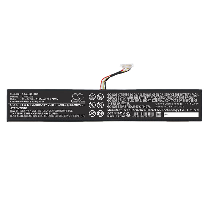 Asus RC71L-NH001W,RC71L-NH002W,RC71L-NH019W,RC71L-NR2301L,ROG Ally 2023 RC71L,Rog AllY CONSOLE 2023 Laptop and Notebook Replacement Battery