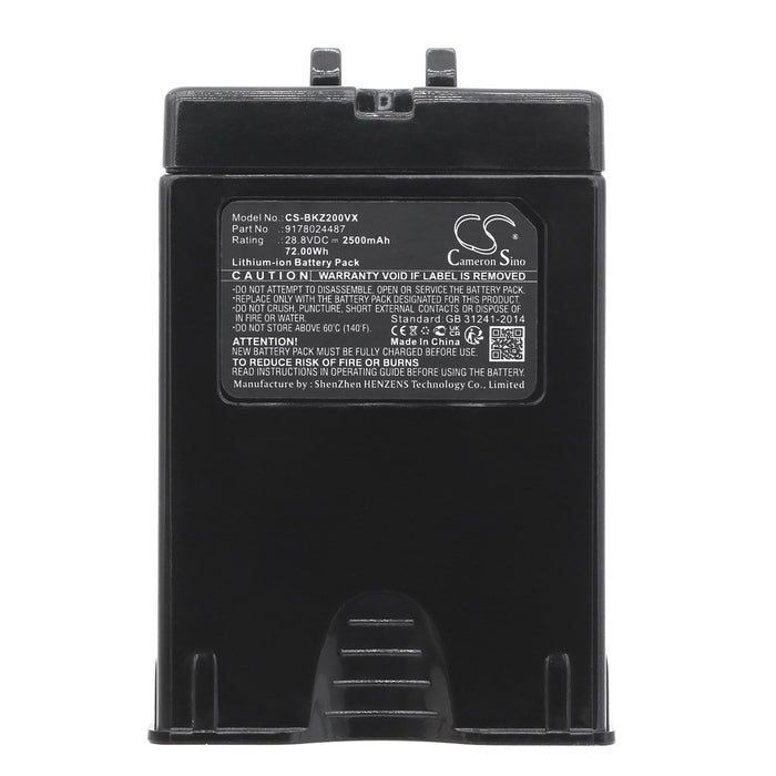 Beko ZB2007 PowerClean ZB1858 Acti-flex VRT 94929 VI Vacuum Replacement Battery