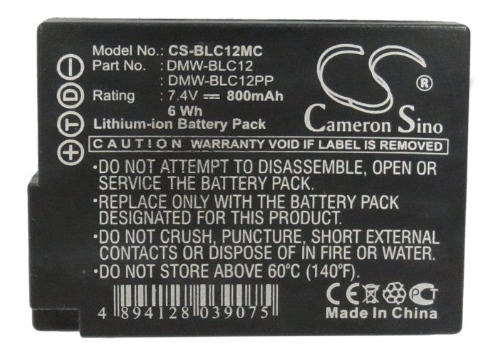 Panasonic Lumix DMC-GH2,Lumix DMC-GH2H,Lumix DMC-GH2HK,Lumix DMC-GH2K,Lumix DMC-GH2S,Lumix DMC-GH2GK,Lumix DMC-GH2HGK,Lumix Camera Replacement Battery