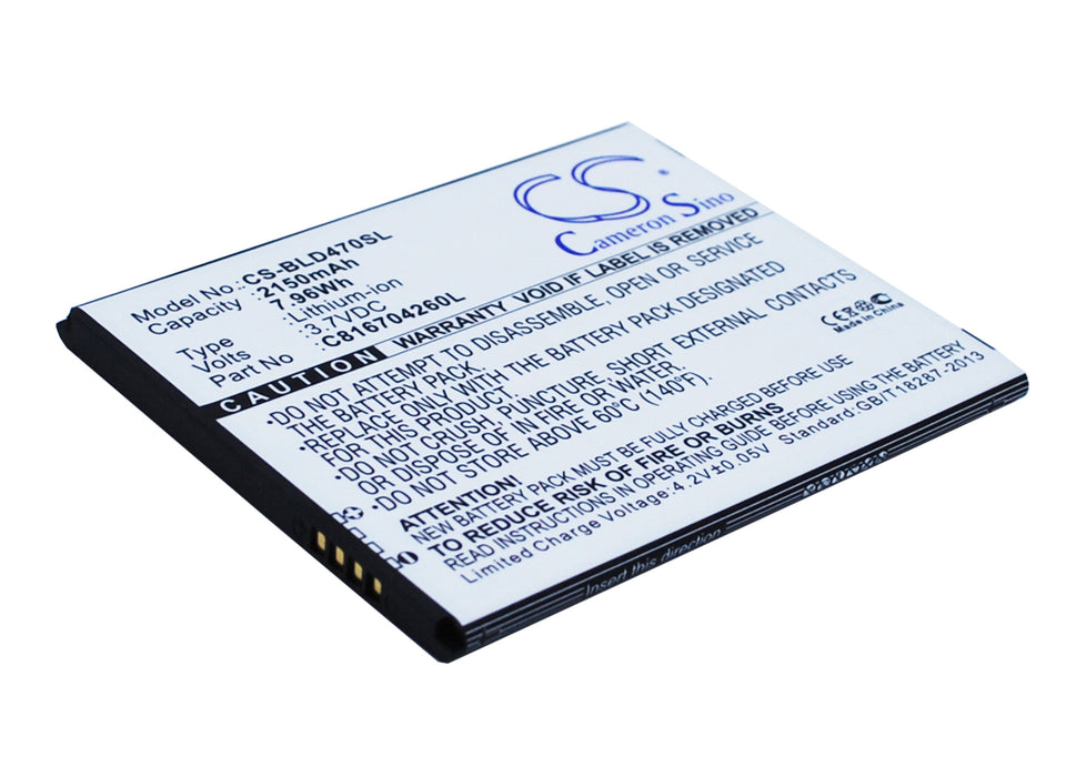 BLU Dash 5.5 D470 D470U D470L Mobile Phone Replacement Battery