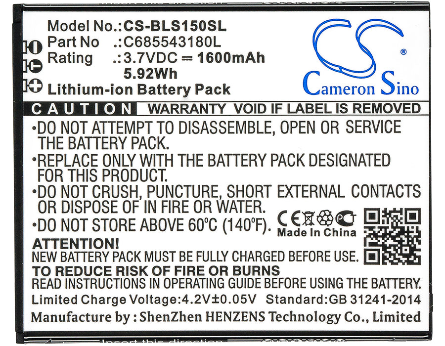 BLU Studio X Mini S0150UU S0151UU Mobile Phone Replacement Battery
