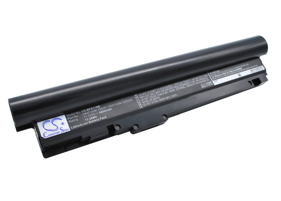 Sony VAIO VGN-TZ121 VAIO VGN-TZ130N/B VAIO VGN-TZ131N VAIO VGN-TZ132N VAIO VGN-TZ160N/B VAIO VGN-TZ180N/RC VAI Laptop and Notebook Replacement Battery