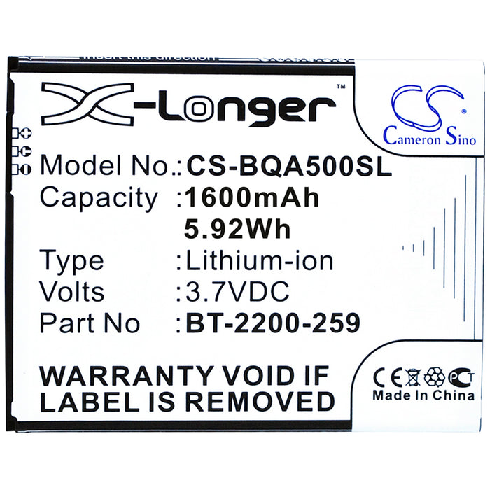 BQ Aquaris 5.0 Mobile Phone Replacement Battery