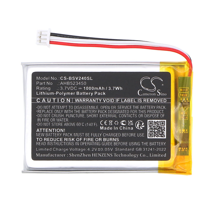 Babysense V24R Video Baby Monitor Baby Monitor Replacement Battery