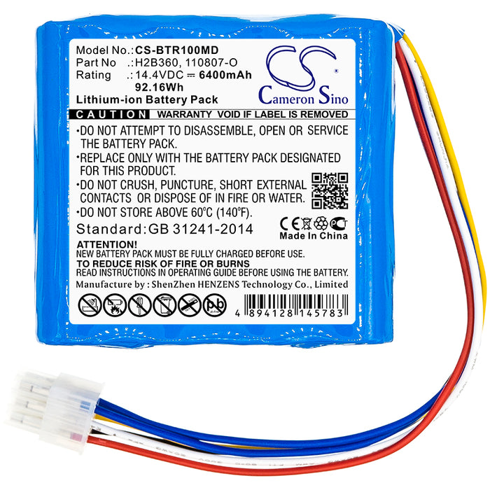 SLE SLE6000 intensive care ventilator 6400mAh Medical Replacement Battery