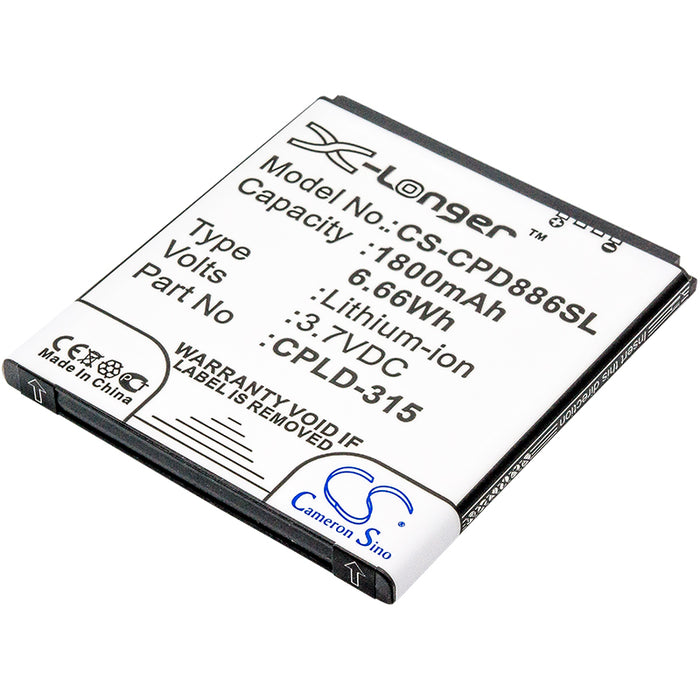 Vodafone 888N,889N,890N,Smart 4,Smart 4 Turbo,Smart 4G Mobile Phone Replacement Battery