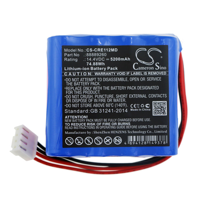 Kelly ECG-1112 ECG-1112L ECG-1201 Medical Replacement Battery