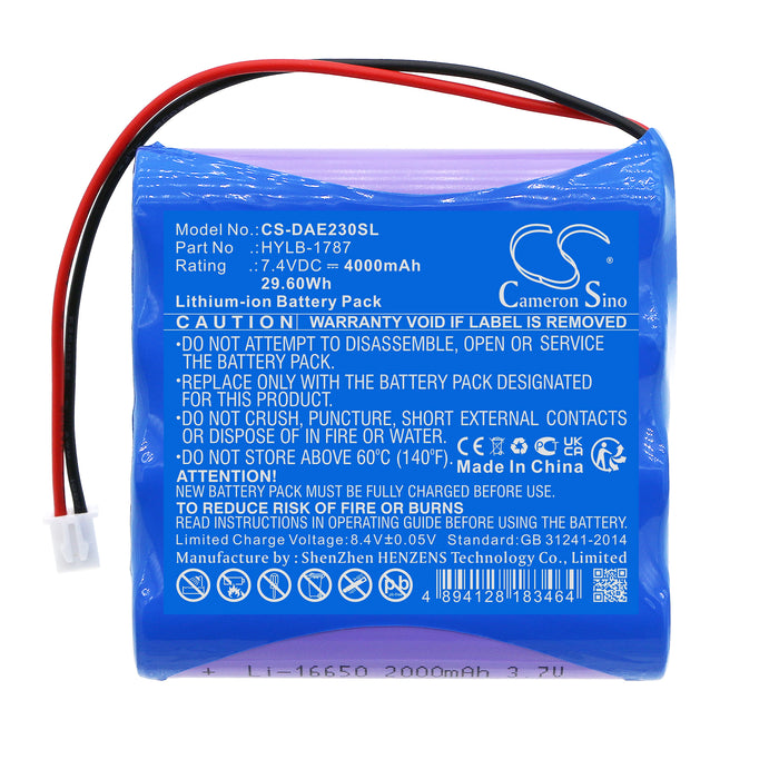 Deviser AE2300 AE2300H AE2300L Survey Multimeter and Equipment Replacement Battery