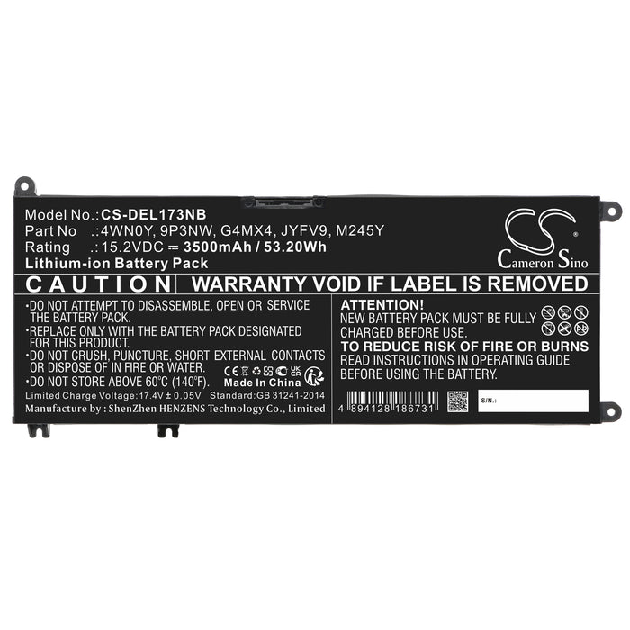 DELL Inspiron 13 7577 Inspiron 13 7779 Inspiron 13 7778 inspiron 13 7353 Laptop and Notebook Replacement Battery