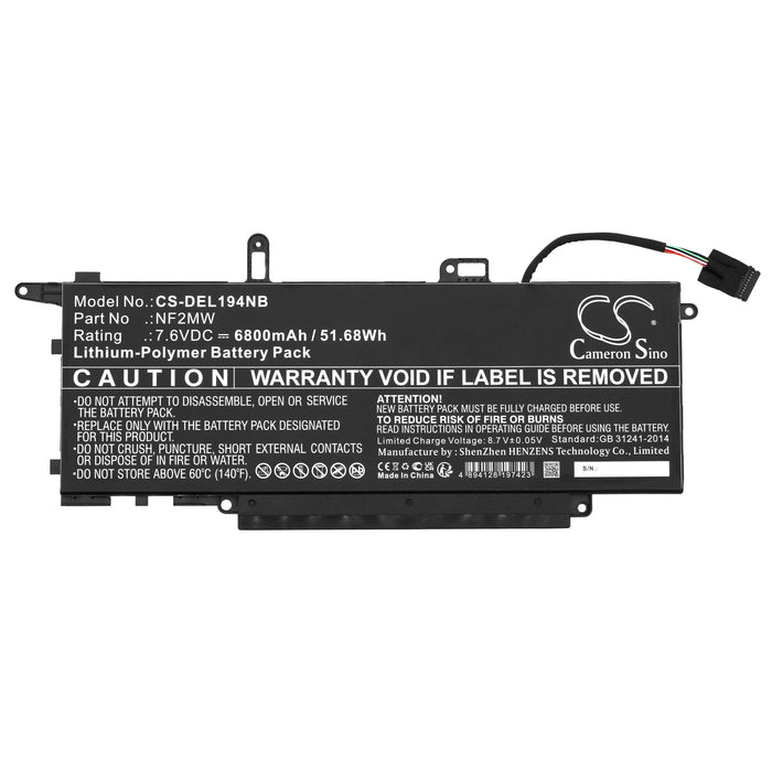 Dell Latitude 14 9410 27M6V, Latitude 14 9410 28HYM, Latitude 14 9410 2-in-1, Latitude 14 9410 40DHN, Latitude Laptop and Notebook Replacement Battery