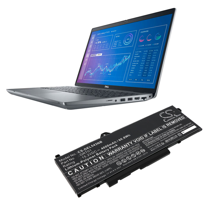 Dell Precision 15 3571 Alienware M17 R5 AMD Latitude 5521 Latitude 5421 Latitude 5531 Latitude 14 5431 Latitud Laptop and Notebook Replacement Battery