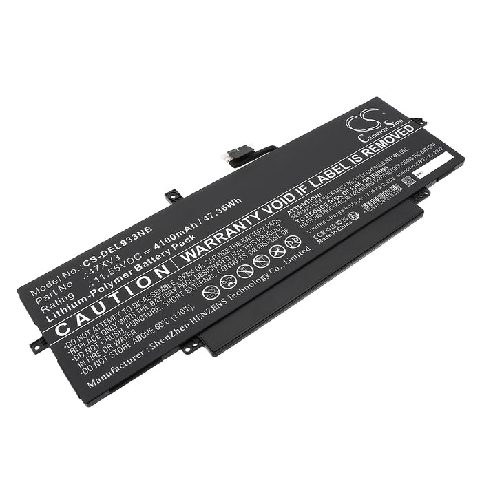 Dell Latitude 9330 Latitude 9330 2-in-1 Latitude 9330 4JG2Y Latitude 9330 6W5R4 Latitude 9330 V2KRT Laptop and Notebook Replacement Battery
