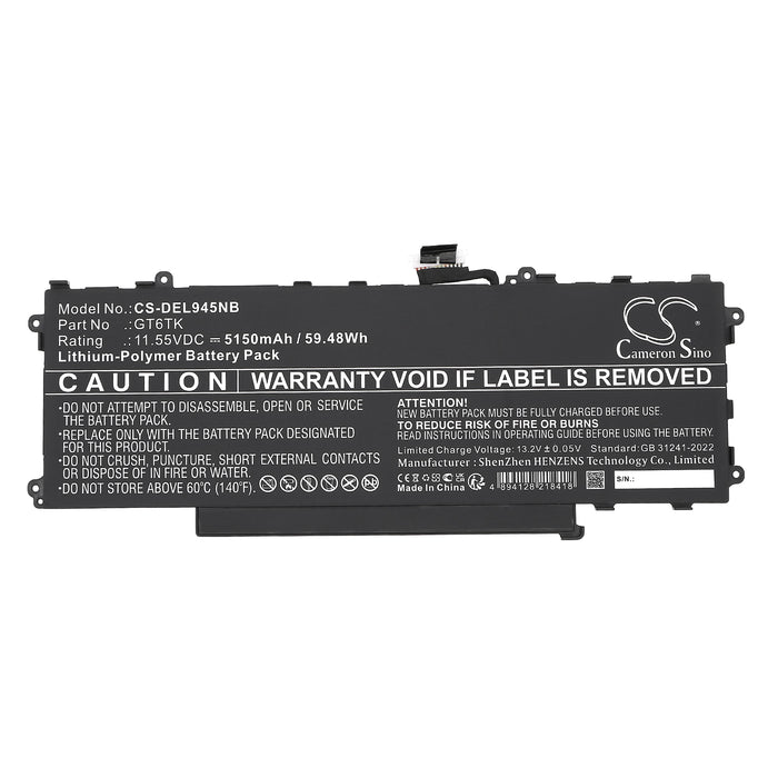 Dell Latitude 9440 2-in-1 Latitude 9450 2-in-1 Laptop and Notebook Replacement Battery