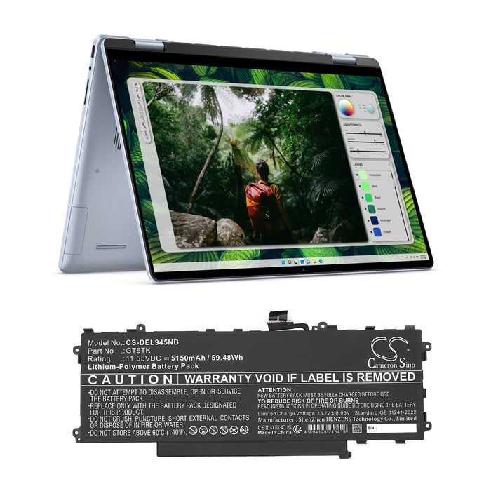 Dell Latitude 9440 2-in-1 Latitude 9450 2-in-1 Laptop and Notebook Replacement Battery