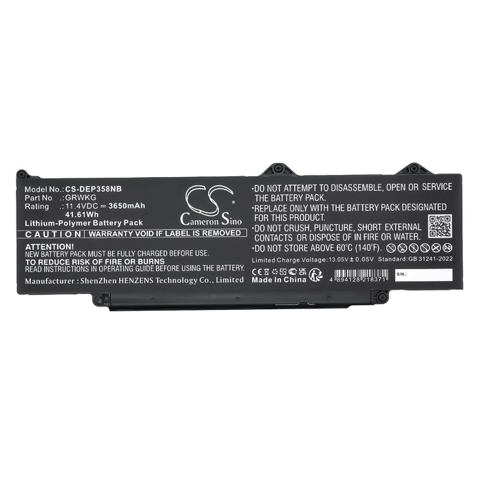 Dell Precision 15 3580 Precision 15 3580 5CHPK Precision 15 3580 JHH2C Laptop and Notebook Replacement Battery