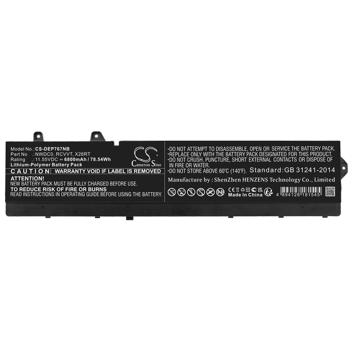 DELL Precision 7670 Laptop and Notebook Replacement Battery