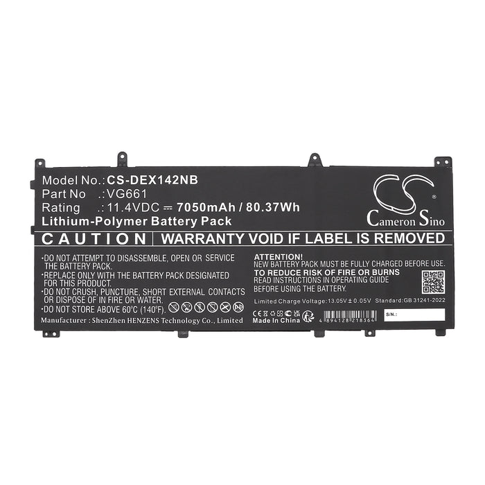 Dell Alienware X14 R1 Alienware X14 R2 7050mAh Laptop and Notebook Replacement Battery