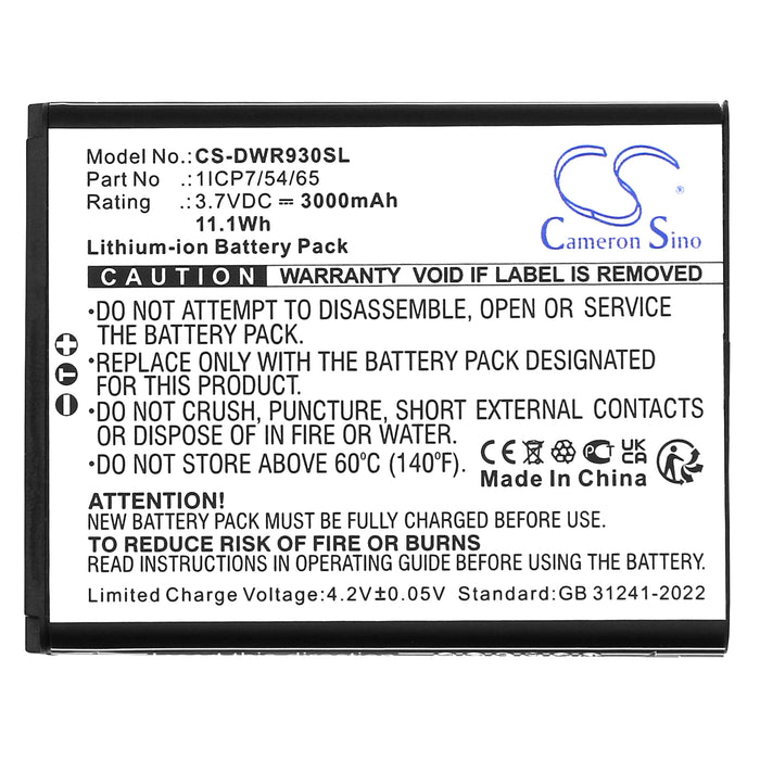 Dejavoo DWR-930M Hotspot Replacement Battery