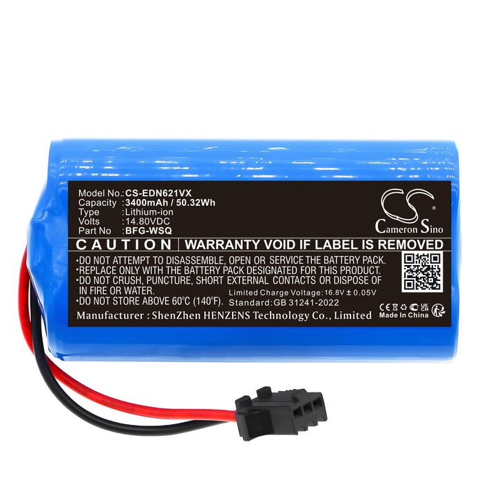 Ecovacs BFD-WSQ CEN360 CEN361 Deebot CEN546 Deebot DN622 Deebot N79 Deebot N79S Deebot N79T Deebot N79W DH35 DH39 D 3400mAh Vacuum Replacement Battery