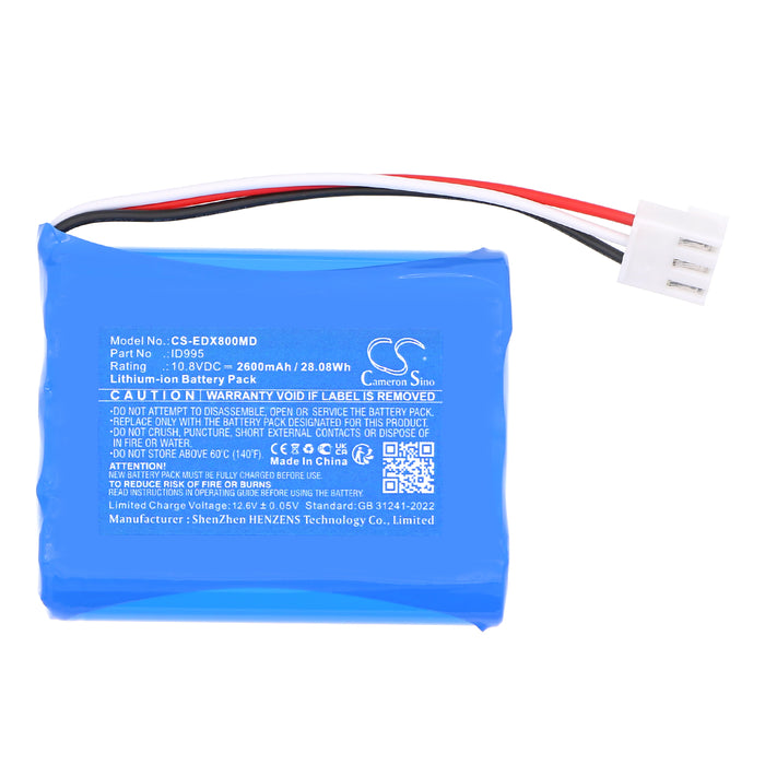 Edan EPM5 EPM7 EPM8 SE-1203 X10 Patient Monitor X12 Patient Monitor X8 Patient Monitor 2600mAh Medical Replacement Battery