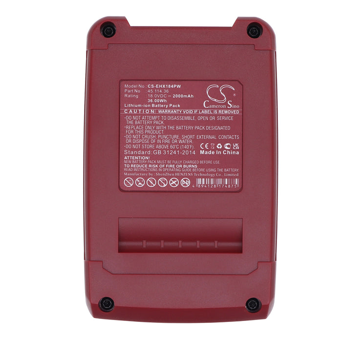 Kraftixx KX-RS 18 Li Solo,KX-AHS 1858 Li Solo,KX-AKS 1825 Li Solo,KX-ARM 3637 Li,KX-AHE 1820 Li Solo,KX-AS 18 Li Solo,K Power Tool Replacement Battery