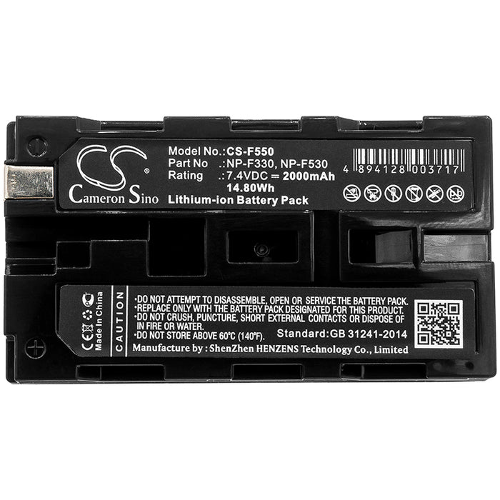 Blackmagic Design Video Assist 12G HDR monitor 2000mAh Camera Replacement Battery