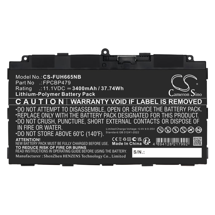 Fujitsu Stylistic Q616 Stylistic Q665 Stylistic Q738 Stylistic Q739 Laptop and Notebook Replacement Battery