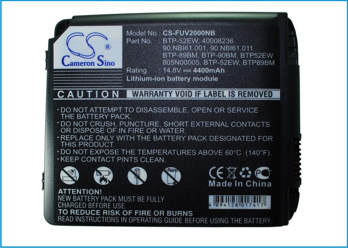 Fujitsu Amilo M7400 Amilo Pro V2000 Max Data Pro 7000X Laptop and Notebook Replacement Battery