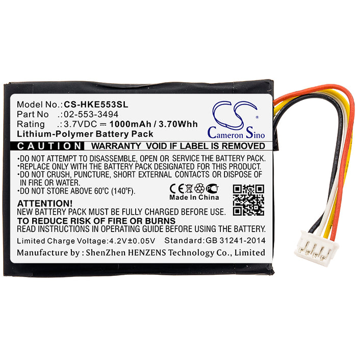 Harmon Kardon Neo HKNEOBRNBSG 1000mAh Speaker Replacement Battery