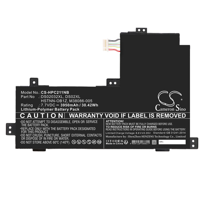 HP 40Q85UA Chromebook X2 11-DA0013DX 3G0N5UA Chromebook X2 11-DA0023DX 3G0N5UAR 42U52UA Chromebook X2 11-DA009 Laptop and Notebook Replacement Battery