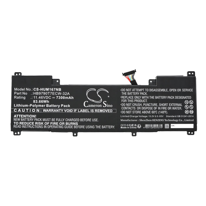 Huawei MateBook 16s i7 MateBook 16 CREM-WFD9 MateBook 16s i9 MateBook 16 R7 5800H MateBook 16 CREM-WXX9 MateBo Laptop and Notebook Replacement Battery