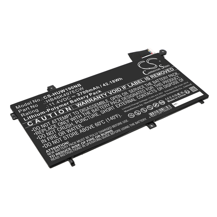 Huawei MateBook D 2018, MateBook D 53010BAJ, MRC-W00, MRC-W50, MRC-W60, MRC-W70, PL-W09, PL-W19, PL-W29 Laptop and Notebook Replacement Battery