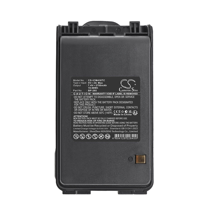 Icom IC-3101 IC-4101 IC-F3001 IC-F3002 IC-F3003 IC-F3008 IC-F3101D IC-F3108D IC-F4001 IC-F4002 IC-F4003 IC-F4008 IC- Two Way Radio Replacement Battery