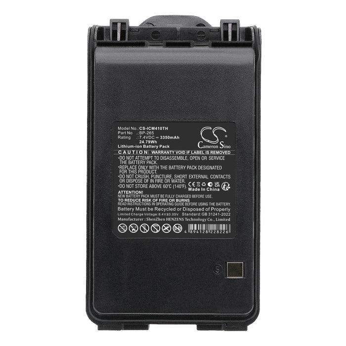 Icom IC-3101 IC-4101 IC-F3001 IC-F3002 IC-F3003 IC-F3008 IC-F3101D IC-F3108D IC-F4001 IC-F4002 IC-F4003 IC-F 3350mAh Two Way Radio Replacement Battery