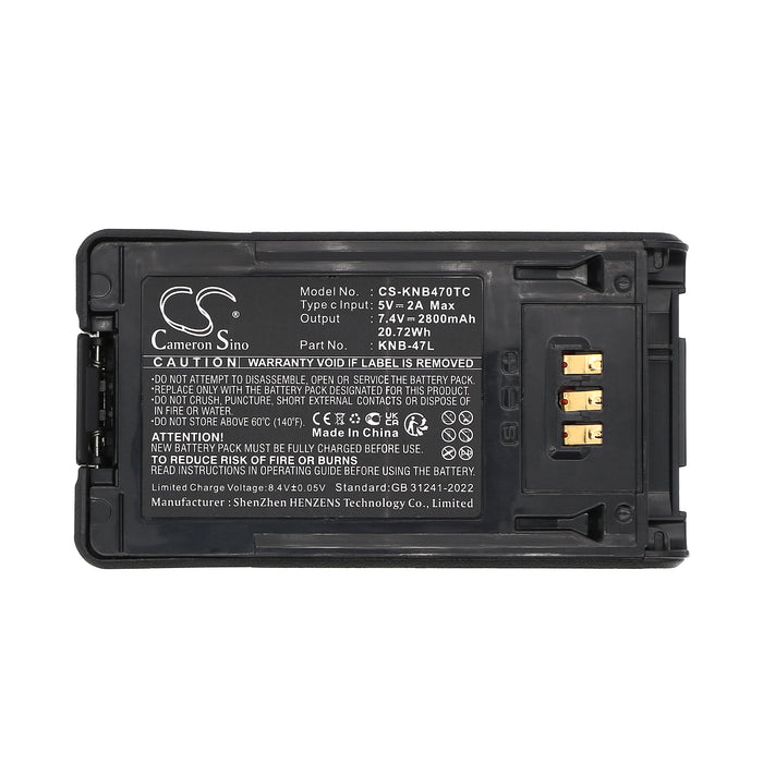 Kenwood NX-200 NX-300 TK-3320 TK-5220 TK-5320 2800mAh Two Way Radio Replacement Battery