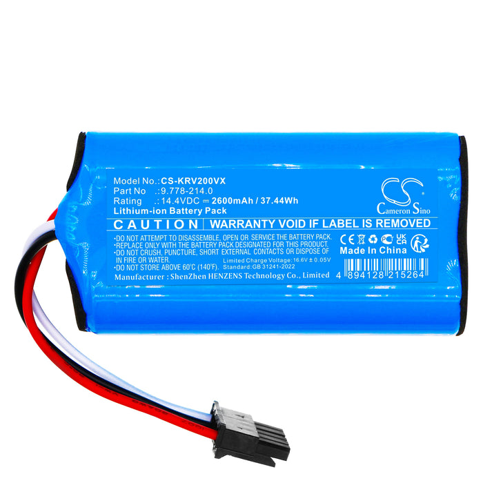 Karcher RCV 2 RCV 3 2600mAh Vacuum Replacement Battery