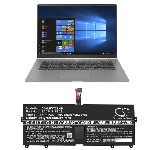 LG 15Z90N 15Z90P 15Z990 15ZT90P 16T90P 16Z90P 17Z90N 17Z90P 17Z95N 17Z95P Gram 15 Gram 16 Gram 17 Gram 17 Ultr Laptop and Notebook Replacement Battery