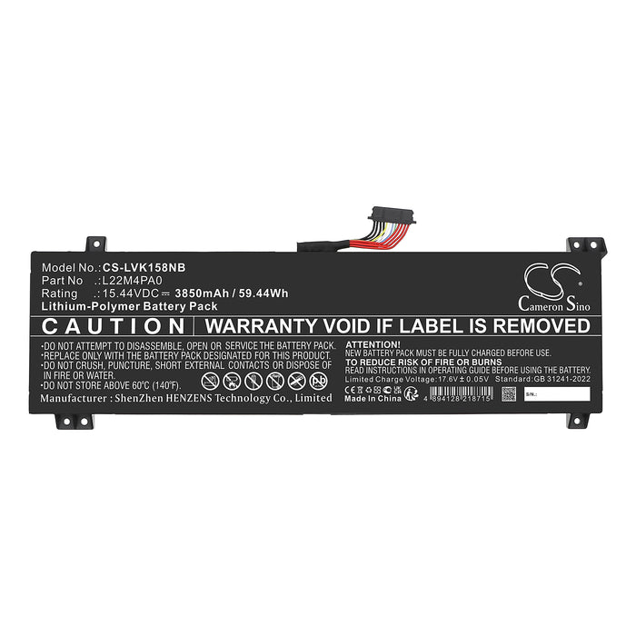 Lenovo LOQ 15APH8 82XT0002US LOQ 15APH8 82XT0005US LOQ 15APH8 82XT000JTA LOQ 15APH8 82XT000MFR LOQ 15APH8 82XT Laptop and Notebook Replacement Battery