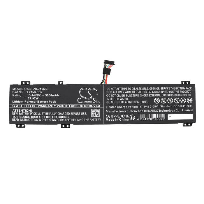 Lenovo Legion 7 16ARHA7 82UH0000US, Legion 7 16ARHA7 82UH0004UK, Legion 7 16ARHA7 82UH0008GE, Legion 7 16ARHA7 Laptop and Notebook Replacement Battery