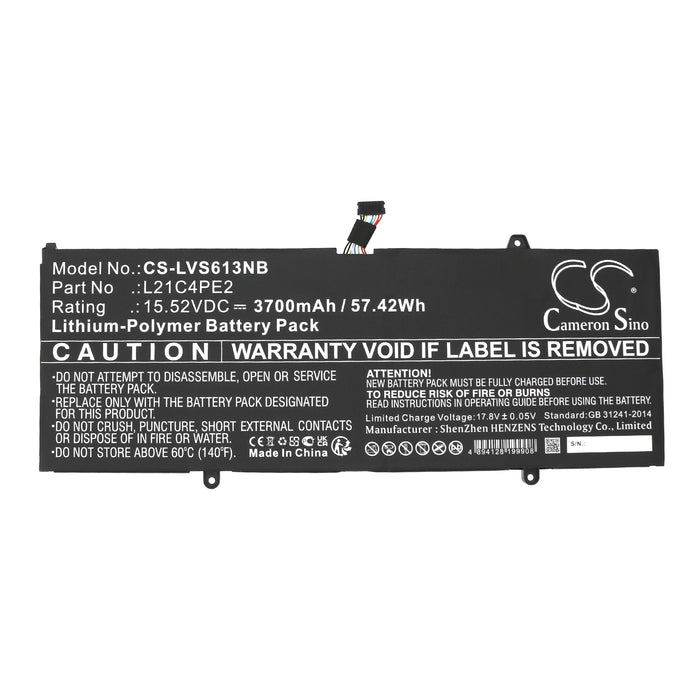 Lenovo Yoga 6 13ABR8 83B20002SB, Yoga 6 13ABR8 83B20004TW, Yoga 6 13ABR8 83B20009SB, Yoga 6 13ABR8 83B2000DHH, Laptop and Notebook Replacement Battery