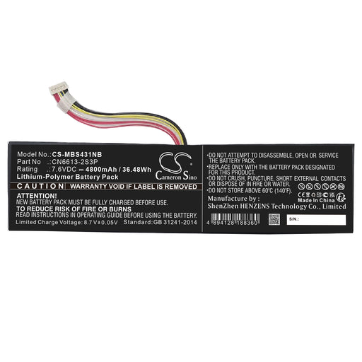 Maibenben MaiBook S431 Laptop and Notebook Replacement Battery